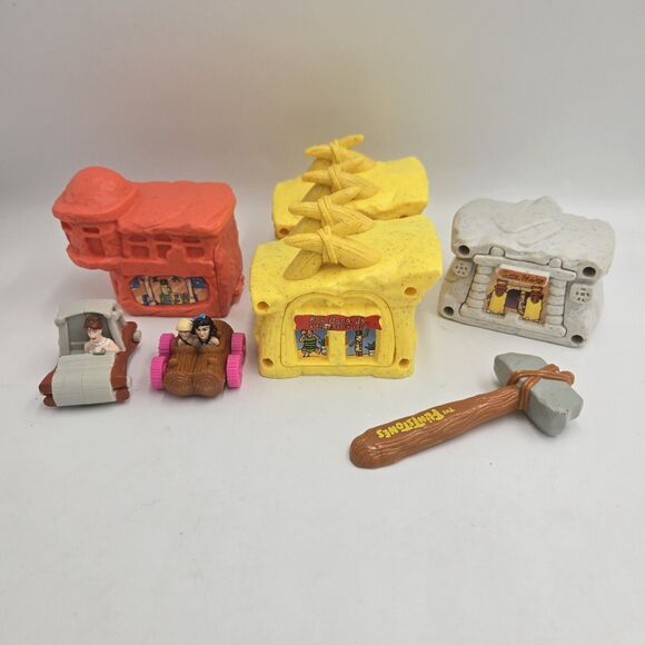 McDonald's Other - Vintage Flinstones McDonald’s Happy Meal Toy Characters Cars House Lot of 7+ Pcs